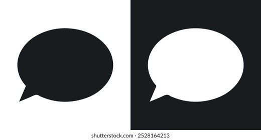 Speech bubble solid vector icon pack