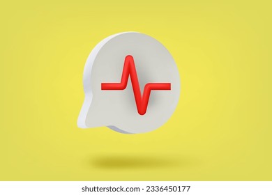 Speech bubble with sound wave. Voice message concept. 3d vector illustration
