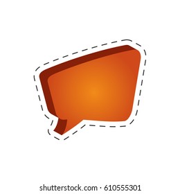 speech bubble speak cut line vector illustration eps 10