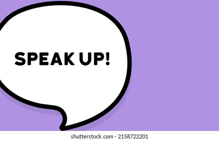 Speech Bubble With Speak Up Text. Boom Retro Comic Style. Pop Art Style. Vector Line Icon For Business And Advertising.