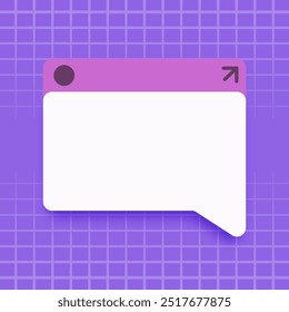 Speech bubble square background with copy space. Message banner vector illustration.