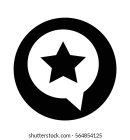 Speech Bubble star icon