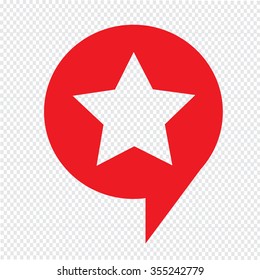 Speech Bubble star icon Illustration symbol design