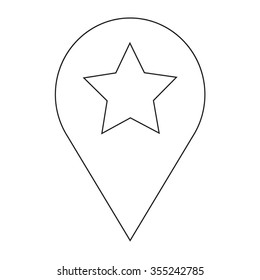 Speech Bubble star icon Illustration symbol design