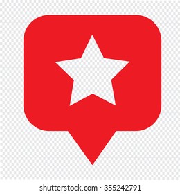 Speech Bubble star icon Illustration symbol design