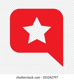 Speech Bubble star icon Illustration symbol design
