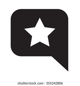 Speech Bubble star icon Illustration symbol design