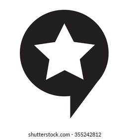Speech Bubble star icon Illustration symbol design