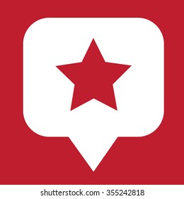 Speech Bubble star icon Illustration symbol design