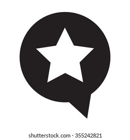 Speech Bubble star icon Illustration symbol design