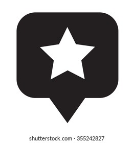 Speech Bubble star icon Illustration symbol design
