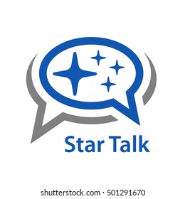 speech bubble star talk icon vector