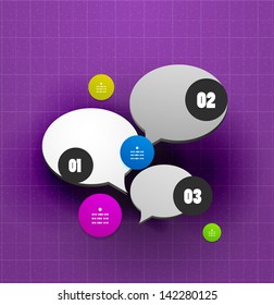 Speech bubble steps option vector template