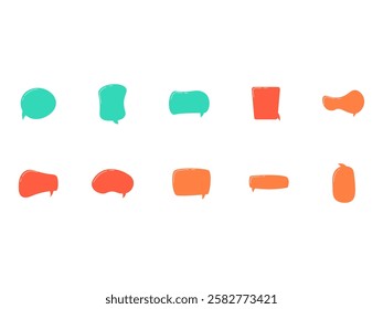 Speech Bubble Sticker Element Set