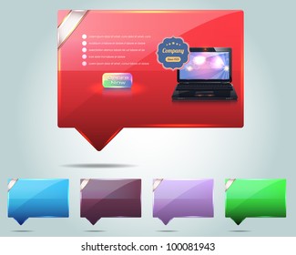 Speech Bubble Style Banner Template Vector Design