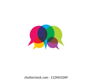 Speech bubble symbol illustration design