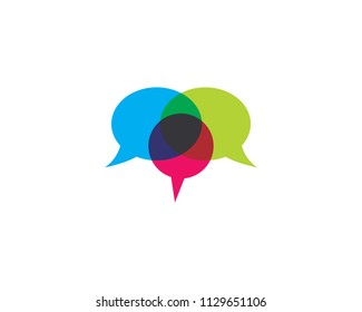 Speech bubble symbol illustration design