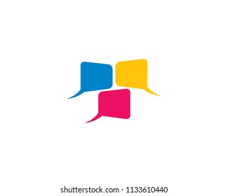 Speech bubble symbol illustration design