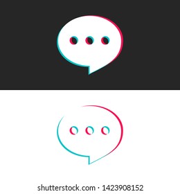 Speech bubble symbol isolated on background. Chat communication sign. Message icon logo ai object. EPS Drawing collection of user interface buttons for website. Graphic vector illustration. EPS 10