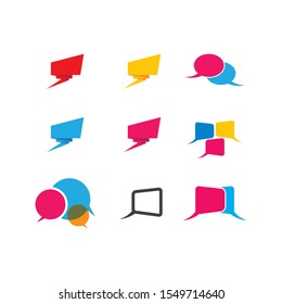 Speech bubble symbol vector icon illustration