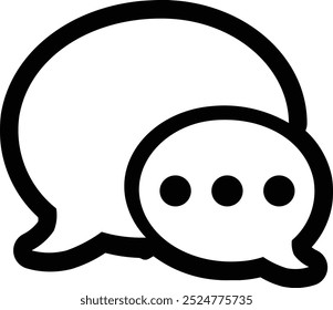 Icono del Vector del símbolo de la burbuja del discurso aislado