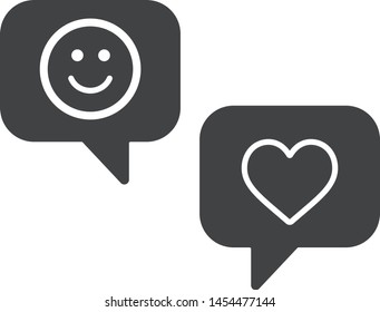 Speech bubble symbol for website and app