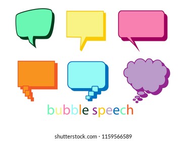 speech bubble symbols with candy colors