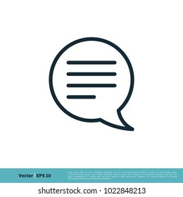 Speech Bubble Talk Icon Vector Logo Template Illustration Design. Vector EPS 10.