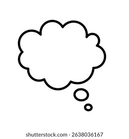 speech bubble talk images have inner thoughts symbol. cloud bubble vector