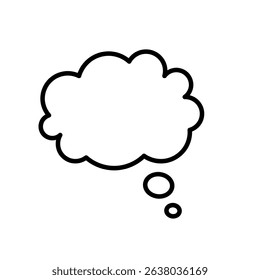 speech bubble talk images have inner thoughts symbol. cloud bubble vector