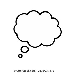 speech bubble talk images have inner thoughts symbol. cloud bubble vector
