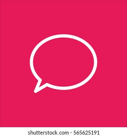 speech bubble talk line icon