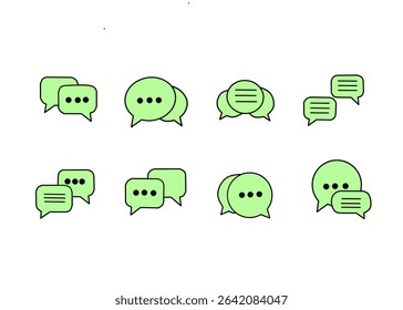 Speech Bubble Talking Discussion on white background