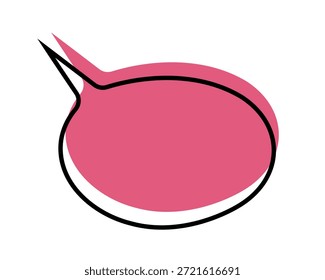 Plantilla de la burbuja del habla. Globo de diálogo en blanco, caja de texto, marco de cita, etiqueta de conversación, etiqueta de conversación, etiqueta engomada del mensaje aislado en el fondo blanco. Ilustración plana de Vector.