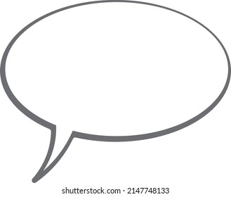 Speech bubble template. Blank message comic balloon