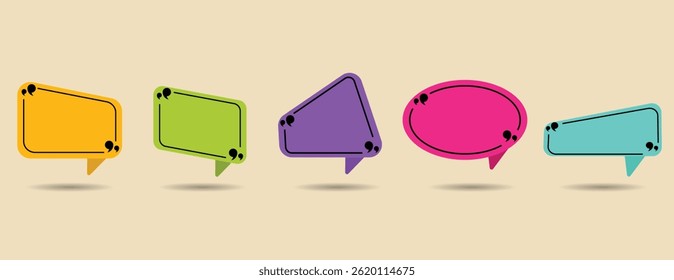 speech bubble template in vector