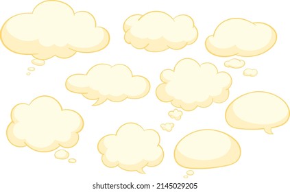 Speech bubble templates on white background illustration