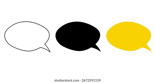  Speech bubble templates set of cute. Chat balloons, text boxes, communication frames, message tags, question labels. Vector illustration isolated on white background. 