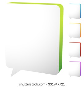 Speech bubble templates with tall space. eps 10