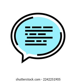 speech bubble testimonial color icon vector. speech bubble testimonial sign. isolated symbol illustration