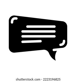 speech bubble testimonial glyph icon vector. speech bubble testimonial sign. isolated symbol illustration