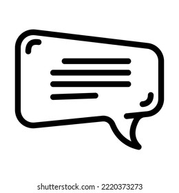 vector de icono de línea testimonial de burbuja de voz. signo testimonial de la burbuja de habla. símbolo de contorno aislado ilustración negra