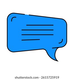 speech bubble testimonial line icon vector. speech bubble testimonial sign. isolated symbol illustration