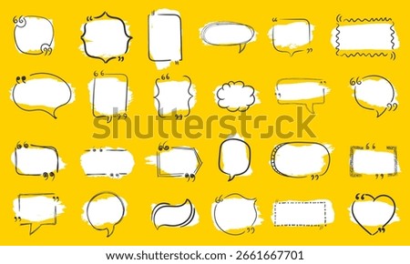 Speech bubble with testimonial and mention yellow textbox frame abstract background communication comment offer banner sticker info education blog cartoon socrates quotation



