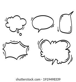 Speech bubble text box isolated on white background ,Vector Illustration EPS 10