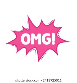 Speech bubble text doodle illustration