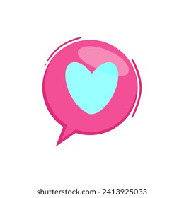 Speech bubble text doodle illustration