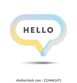 speech bubble with text hello