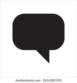 speech bubble with text line icon and silhouette vector.	