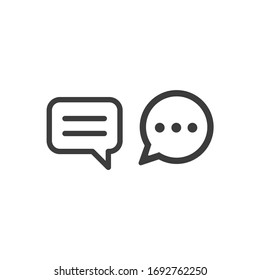 Speech Bubble With Text Lines icon vector